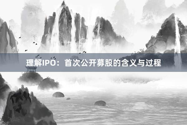 理解IPO：首次公开募股的含义与过程